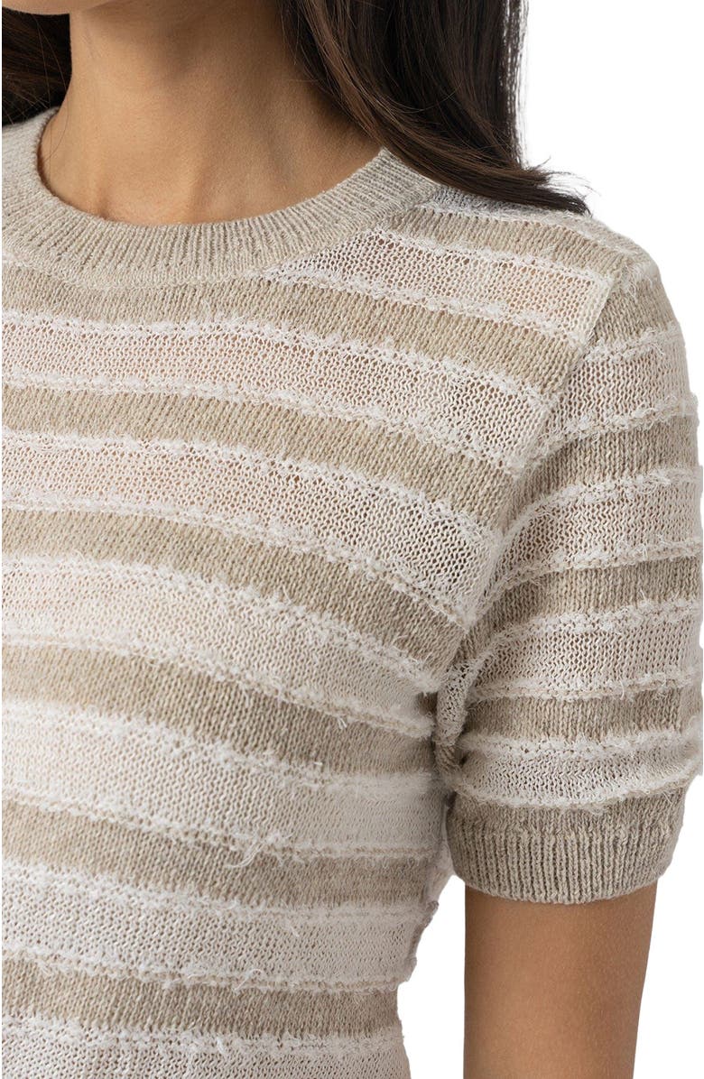 Saint + Sofia Fearne Knit Tee, Alternate, color, Cream