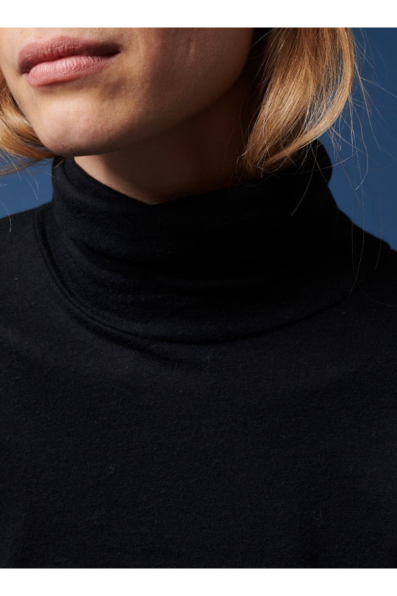 Soft Touch Long Sleeve Turtleneck, Alternate, color, NOIR