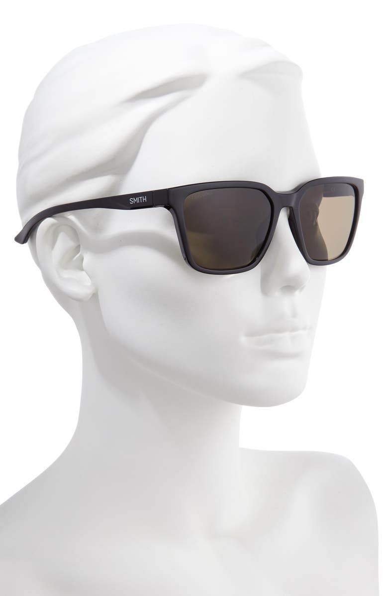 Smith Shoutout 57mm ChromaPop<sup>™</sup> Polarized Square Sunglasses, Alternate, color, Black/ Gray Green