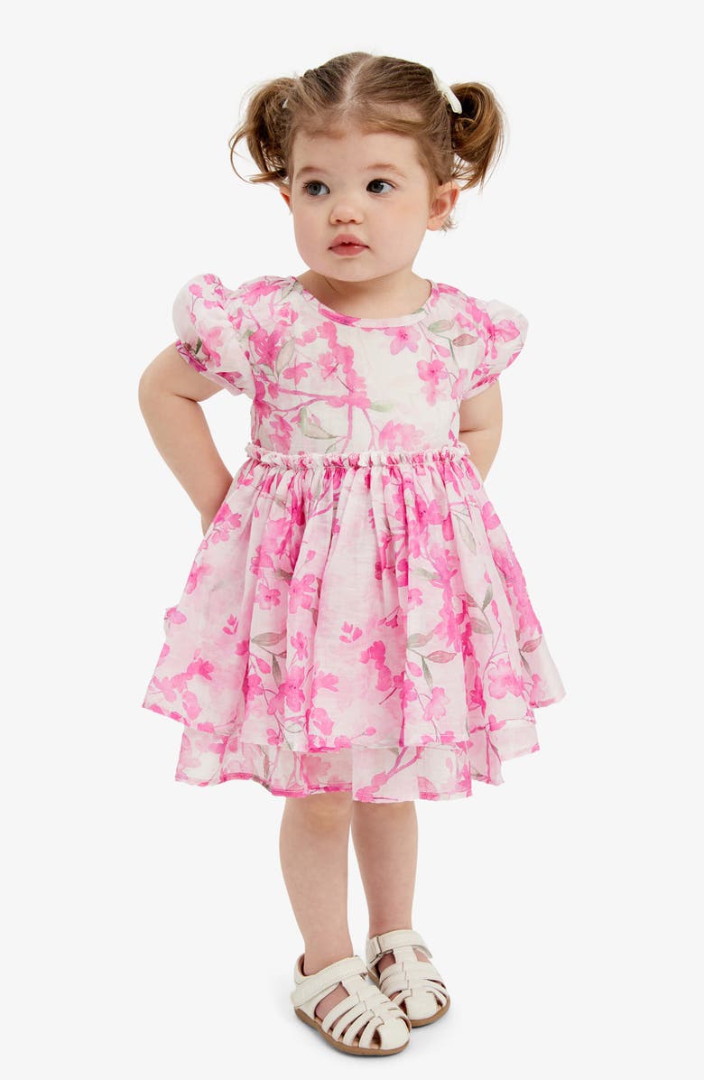 Bardot Junior Kids' Lucia Blooms Floral Dress, Alternate, color, Pink Bloom
