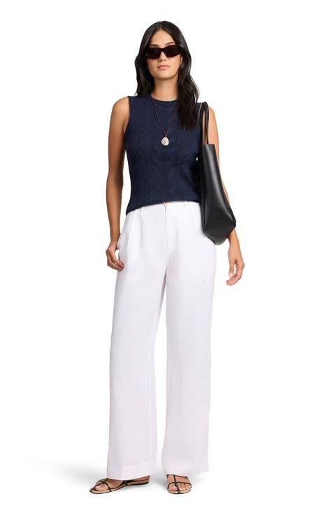 Linen Cable Knit Tank