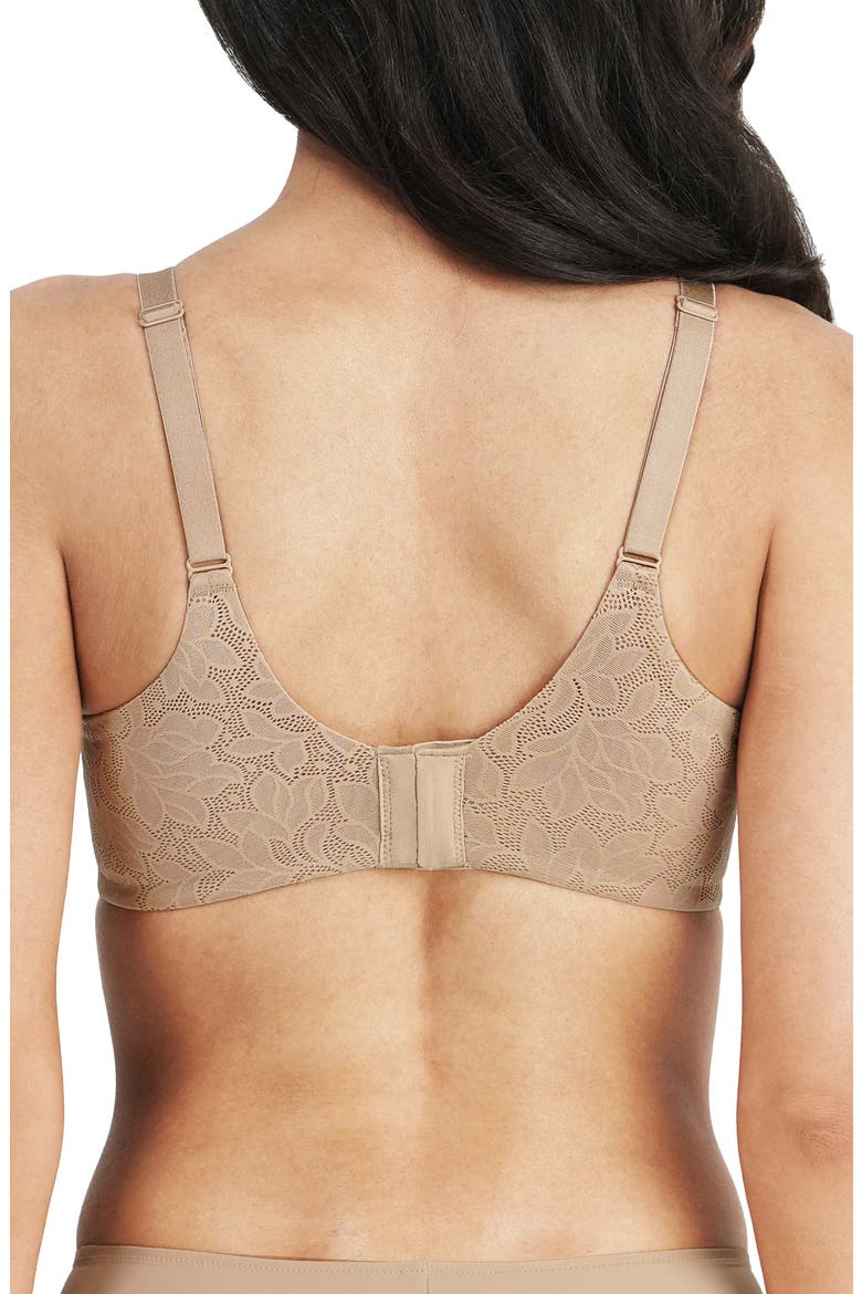Jacqueline Jacquard Lace Minimizer Underwire Bra, Alternate, color, MOCHA