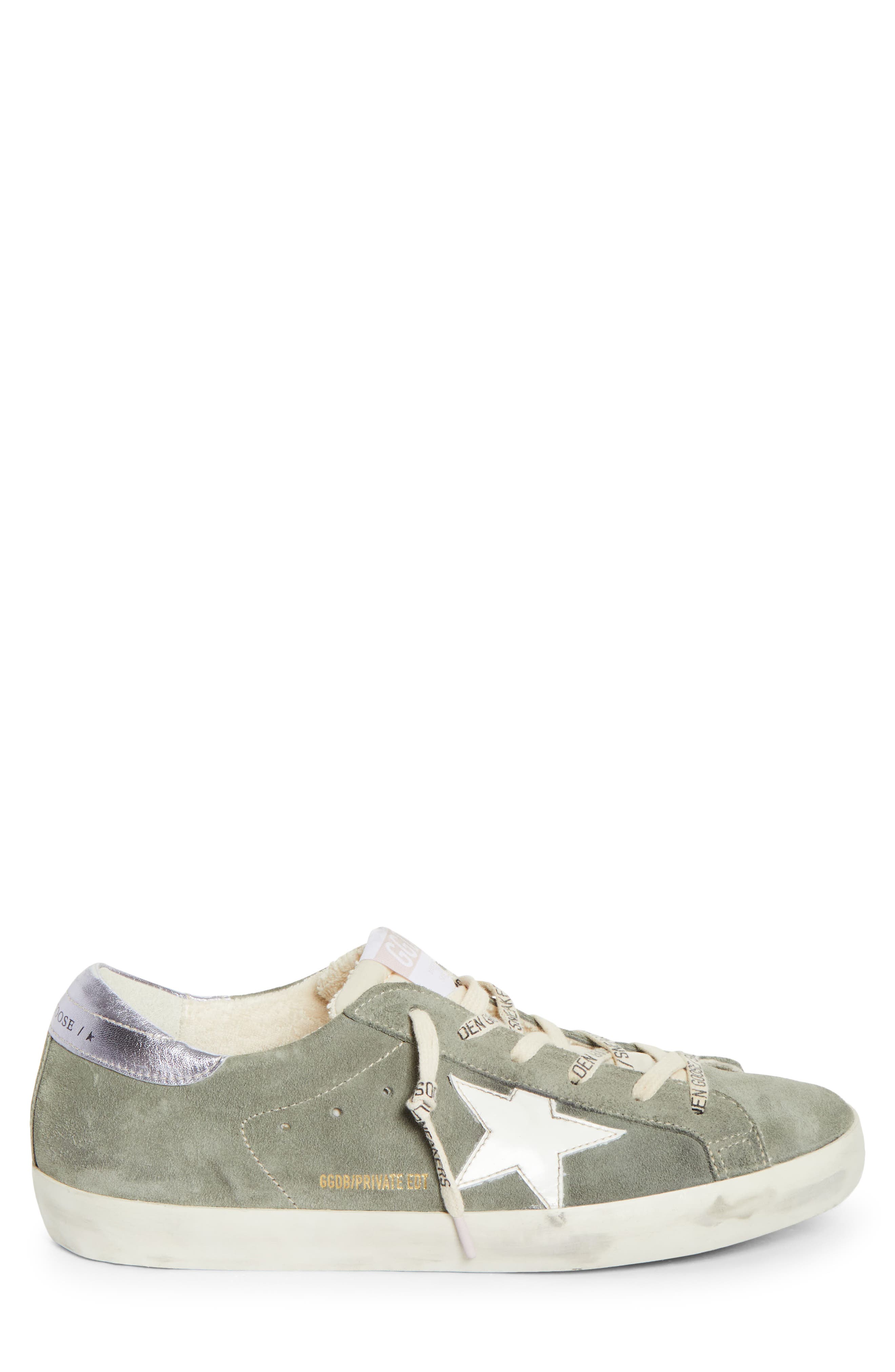 Golden Goose Super-Star Low Top Sneaker, Alternate, color, Green/ Lilla/ White