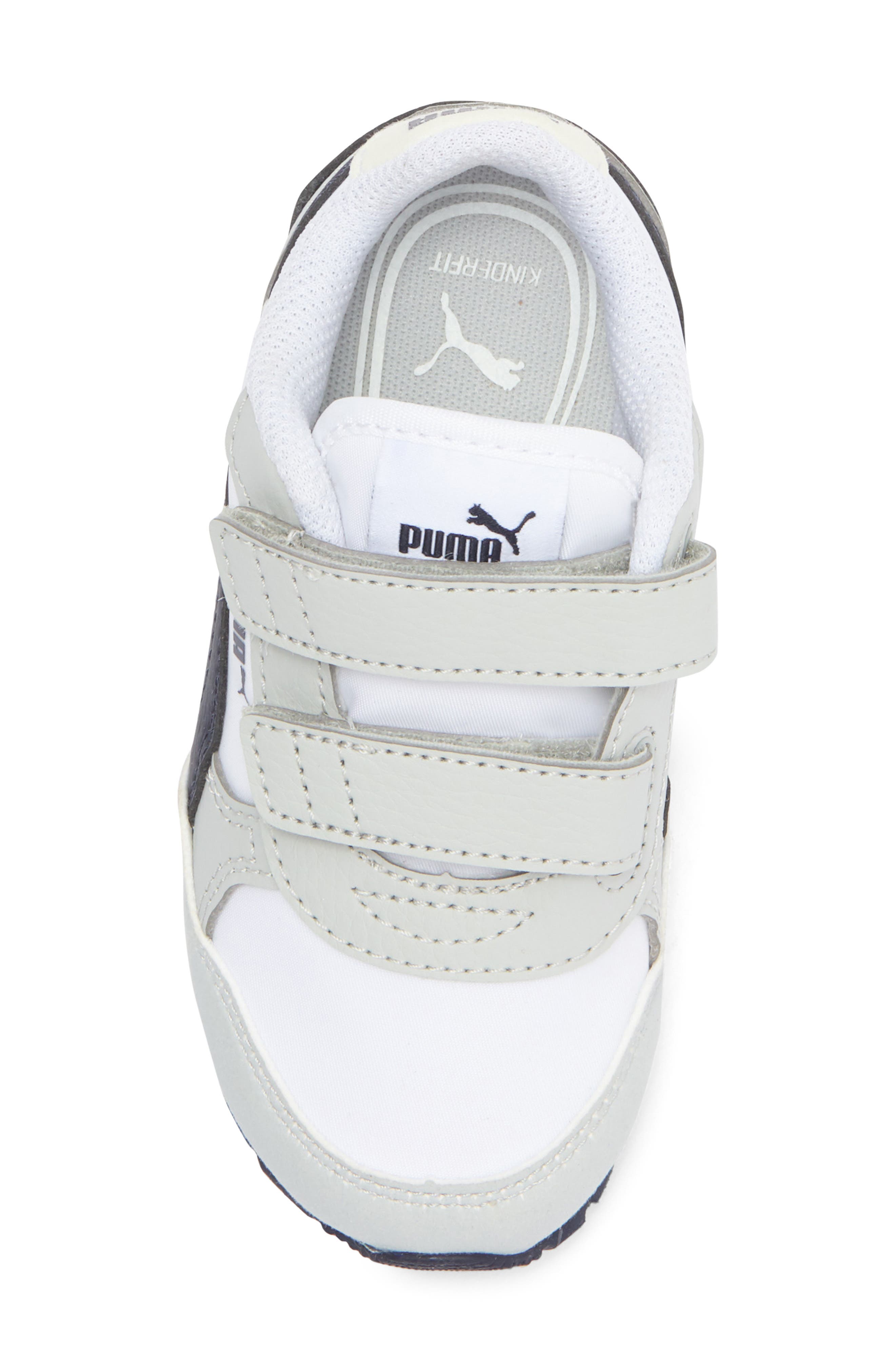 PUMA Kids' Runner V4 Sneaker, Alternate, color, Puma White-New Navy-Gray