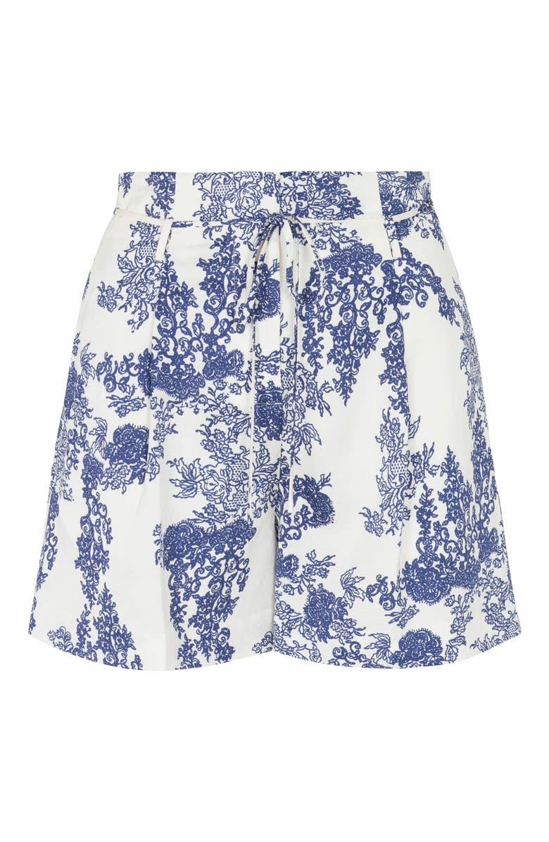 Rebecca Taylor Lena Shine Short, Alternate, color, Ivory Toile Combo