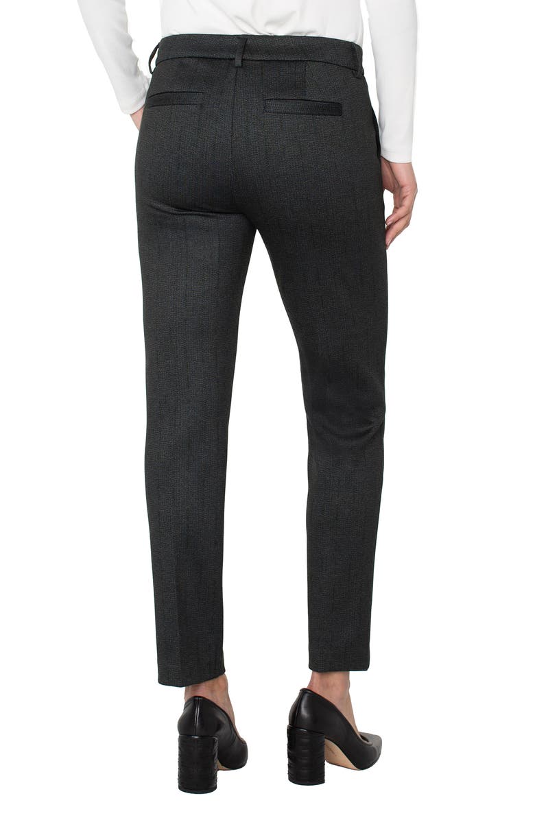 Liverpool Los Angeles Kelsey Herringbone Tapered Pants, Alternate, color, Smokey Charcoal Herringbone