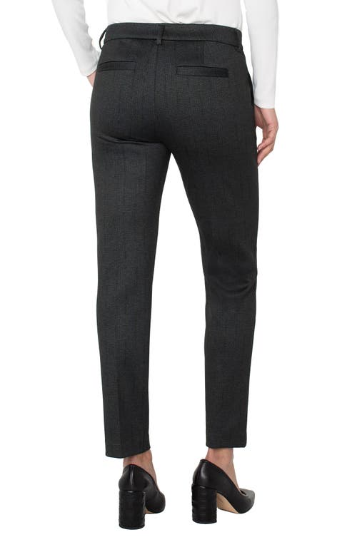 Liverpool Los Angeles Kelsey Herringbone Tapered Pants In Gray