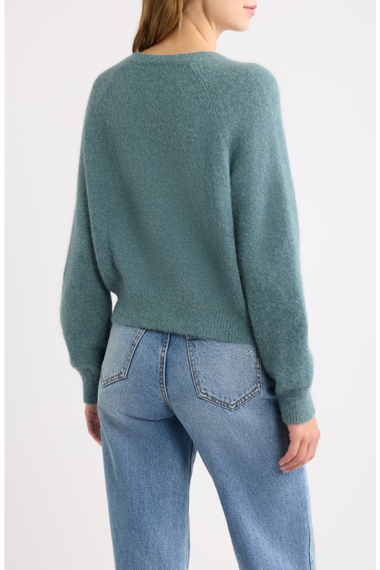 Petra Alpaca & Merino Wool Blend Cardigan, Alternate, color, SEAFARE