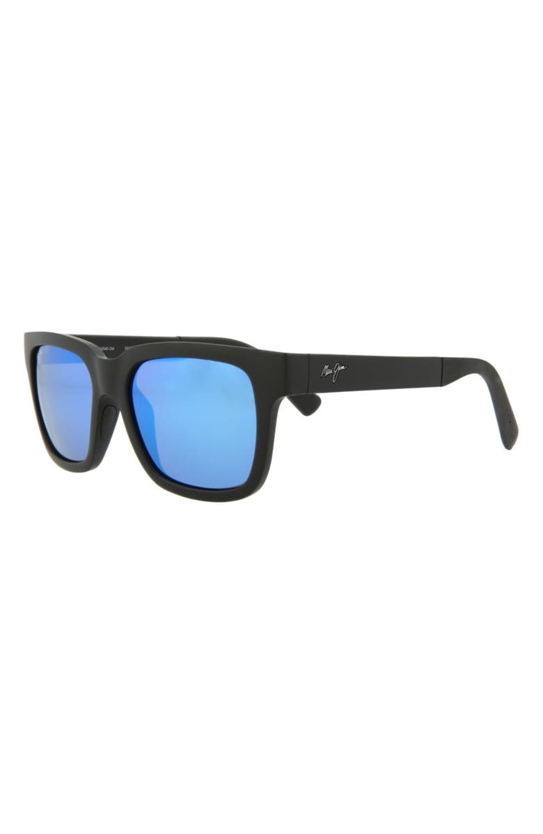 Maui Jim Core 54mm Polarized Square Sunglasses, Alternate, color, Black Black Blue