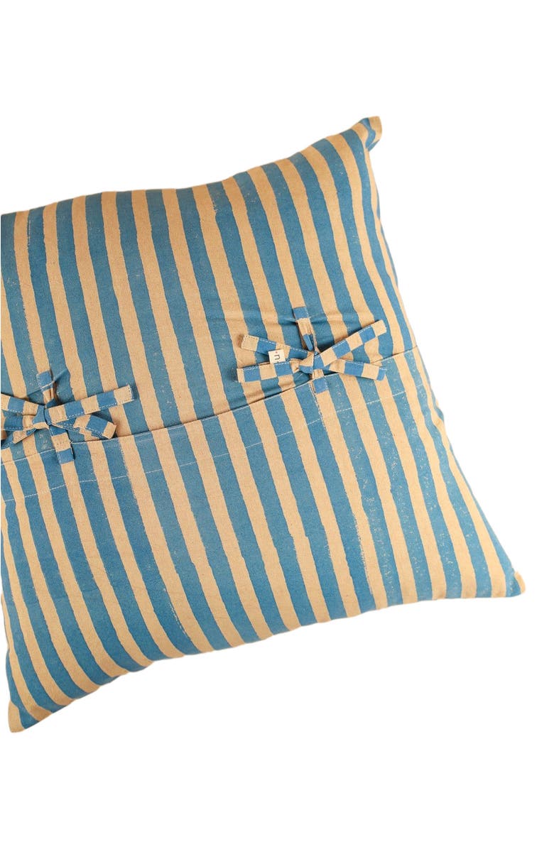 Ninéh Oh! Stripes Block Print Pillow - Cover Only, Alternate, color, Blue