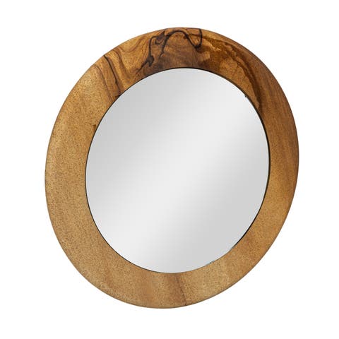 Round Sandstone Wall Mirror
