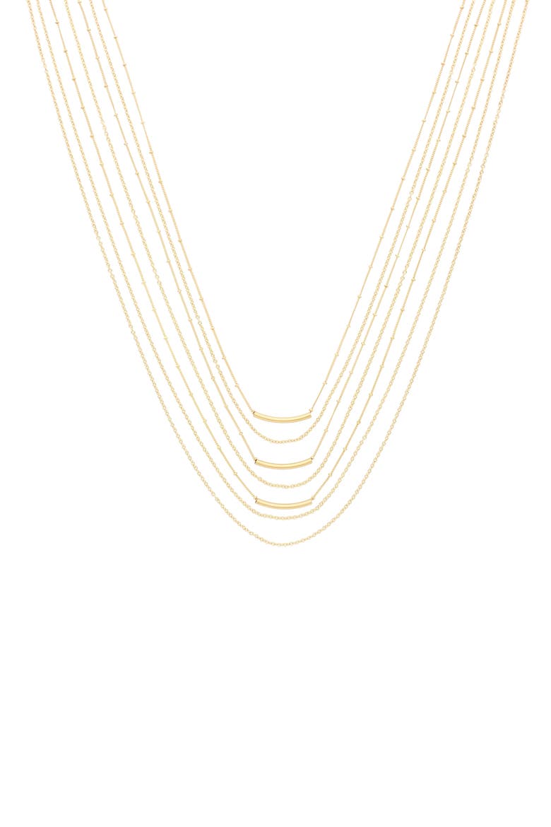 Multilayered Chain Necklace, Main, color, GOLD
