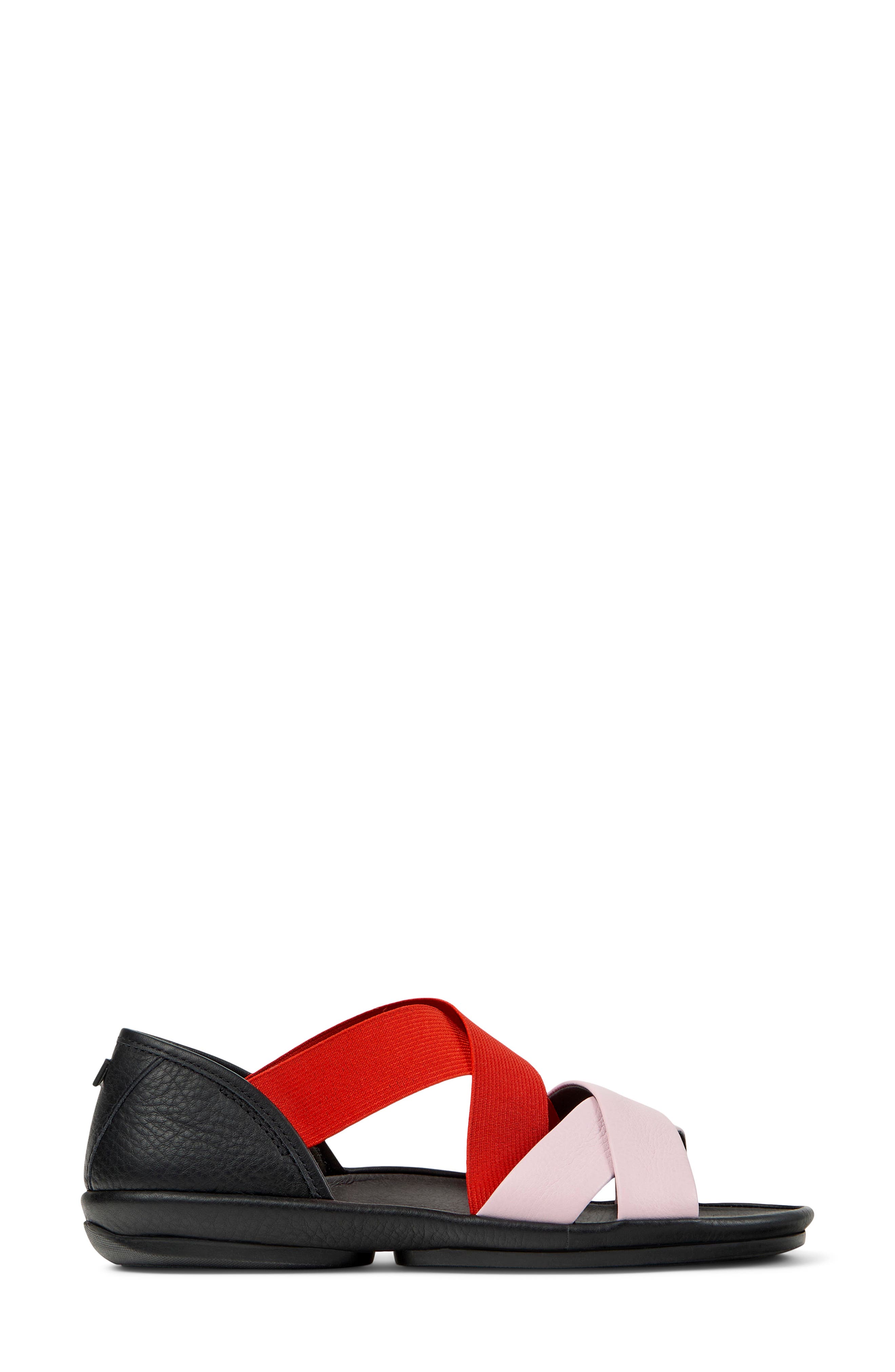 Camper Right Isla Cross Strap Sandal, Alternate, color, Multi - Dark Red