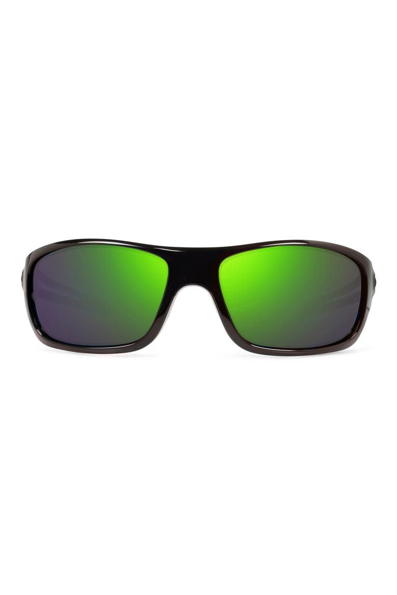 Coast 56mm Polarized Oval Sunglasses, Main, color, MATTE BLACK