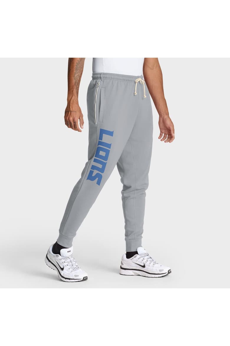 Men's Nike Gray Detroit Lions Sideline Ground Game Performance Taper Pants, Main, color, Gray
