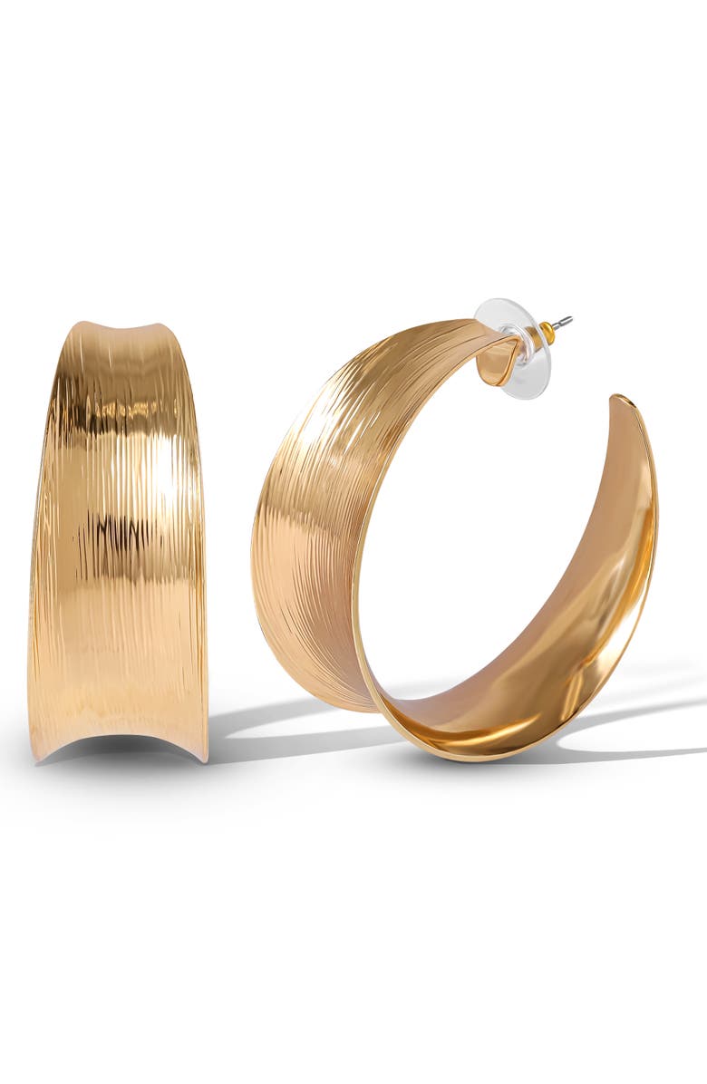 Jessica Simpson Sculptural Statement Earrings, Main, color, Gold