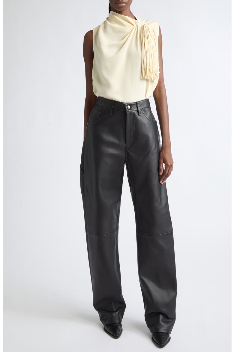 Alden Fringe Silk Top, Alternate, color, MACADAMIA