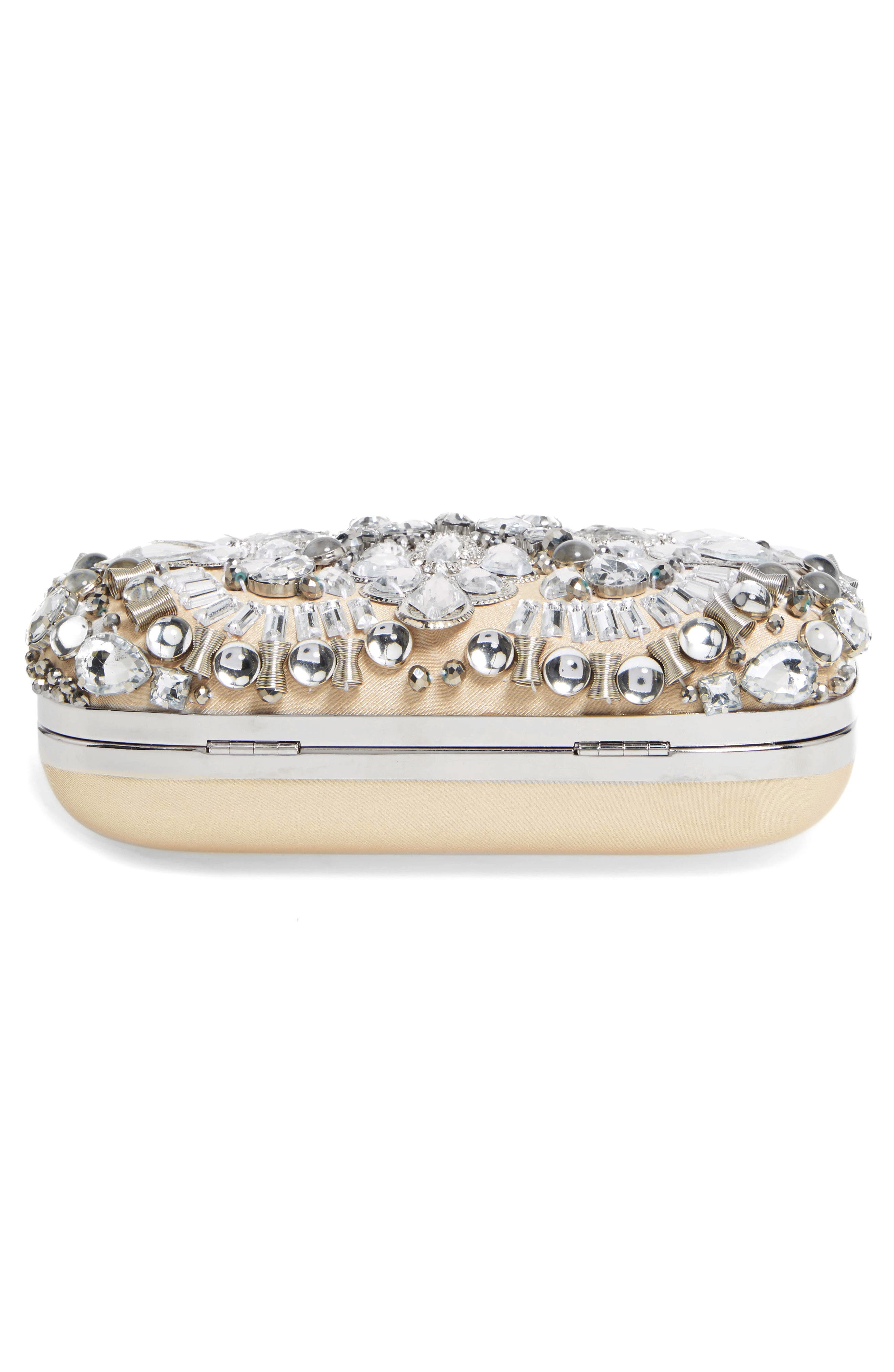 ZZDNU Natasha Couture Natasha Couture Crystal Embellished Frame Clutch, Alternate, color, 