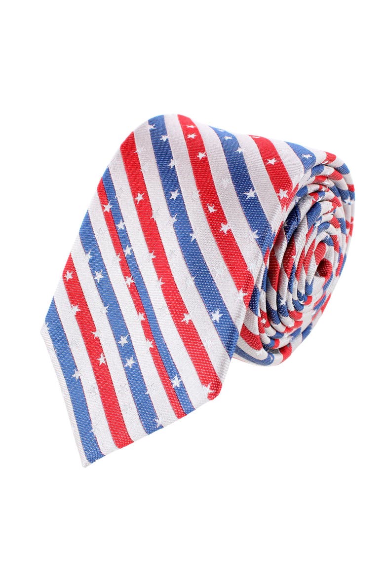 Stars of Valor Silk Novelty Necktie, Main, color, Multiple