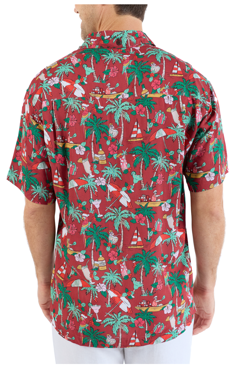 Kenny Flowers Margaritaville by Kenny Flowers - The Christmas Island - Short Sleeve Shirt, Alternate, color, Red