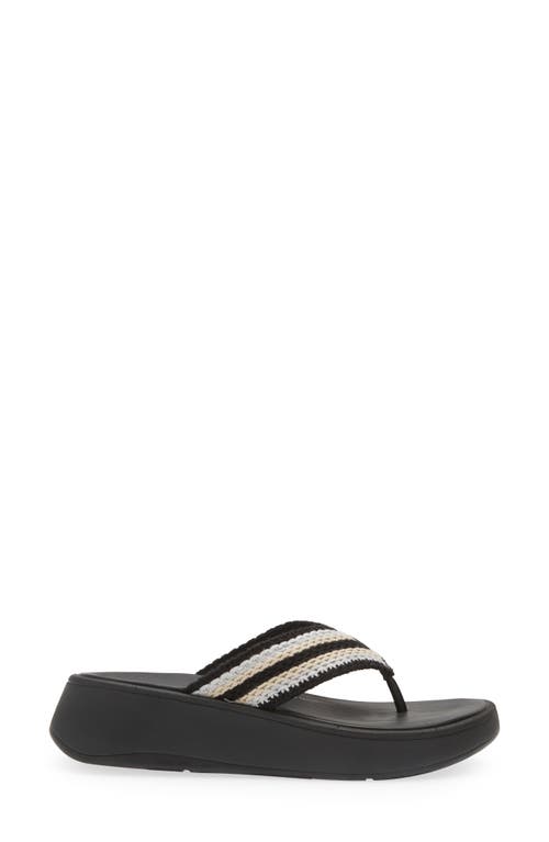 Fitflop F-mode Crochet Flip Flop In Black