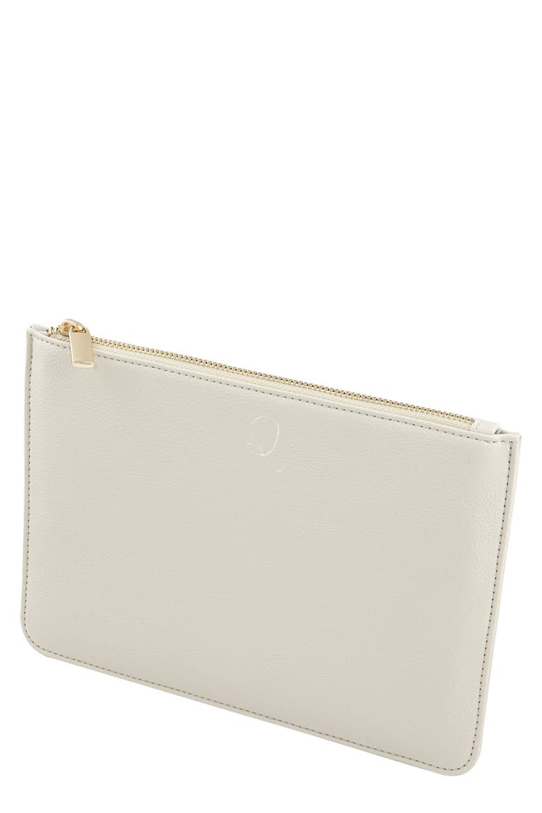 Personalized Vegan Leather Pouch, Main, color, PEBBLED GREY Q