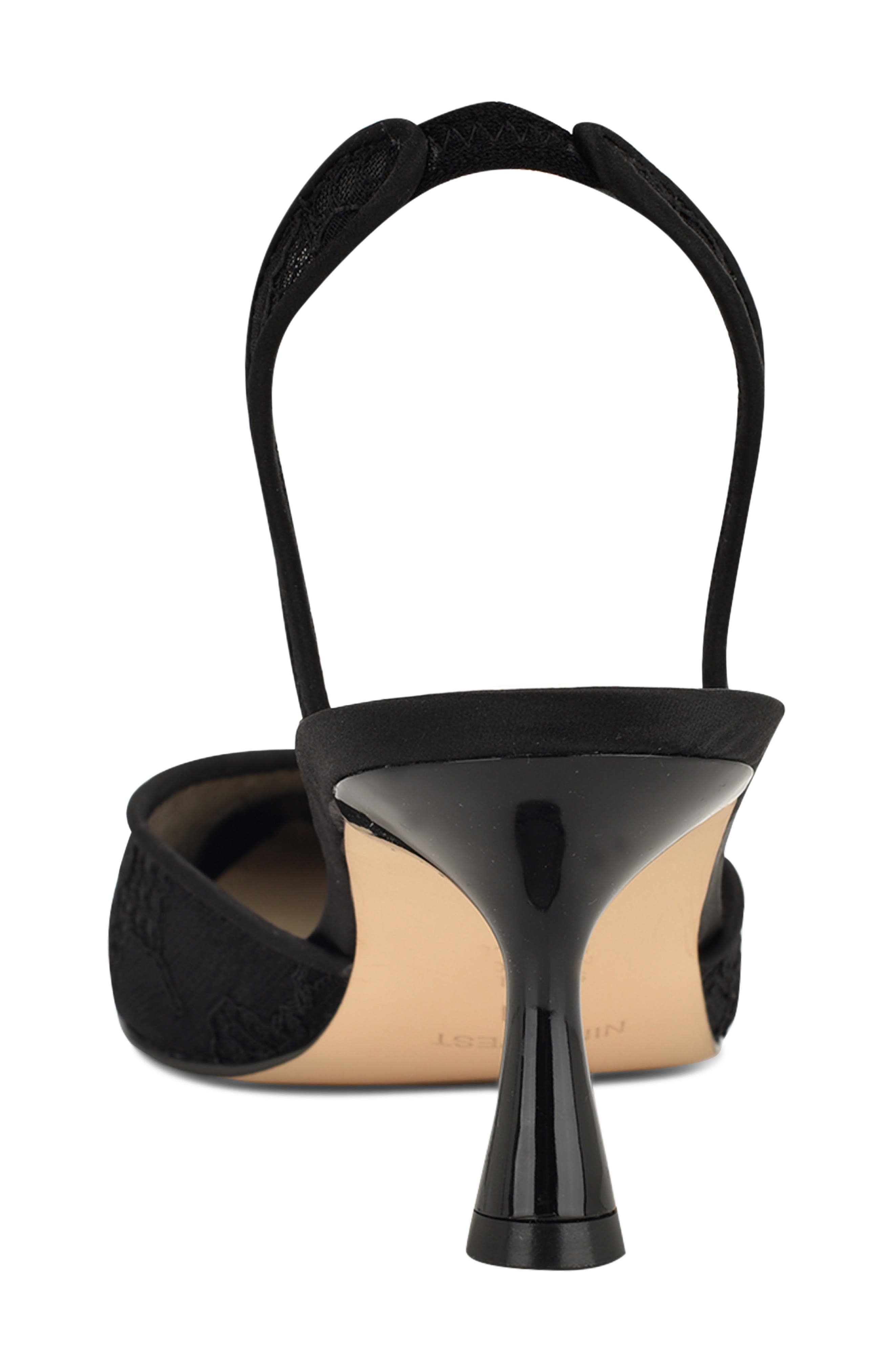 Nine West Rizze Slingback Pointed Toe Kitten Heel Pump, Alternate, color, 