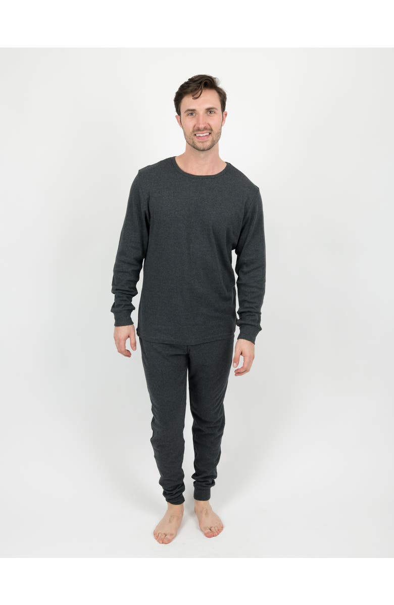 Leveret Men's Cotton Solid Matching Family Pajamas, Main, color, Dark Gray