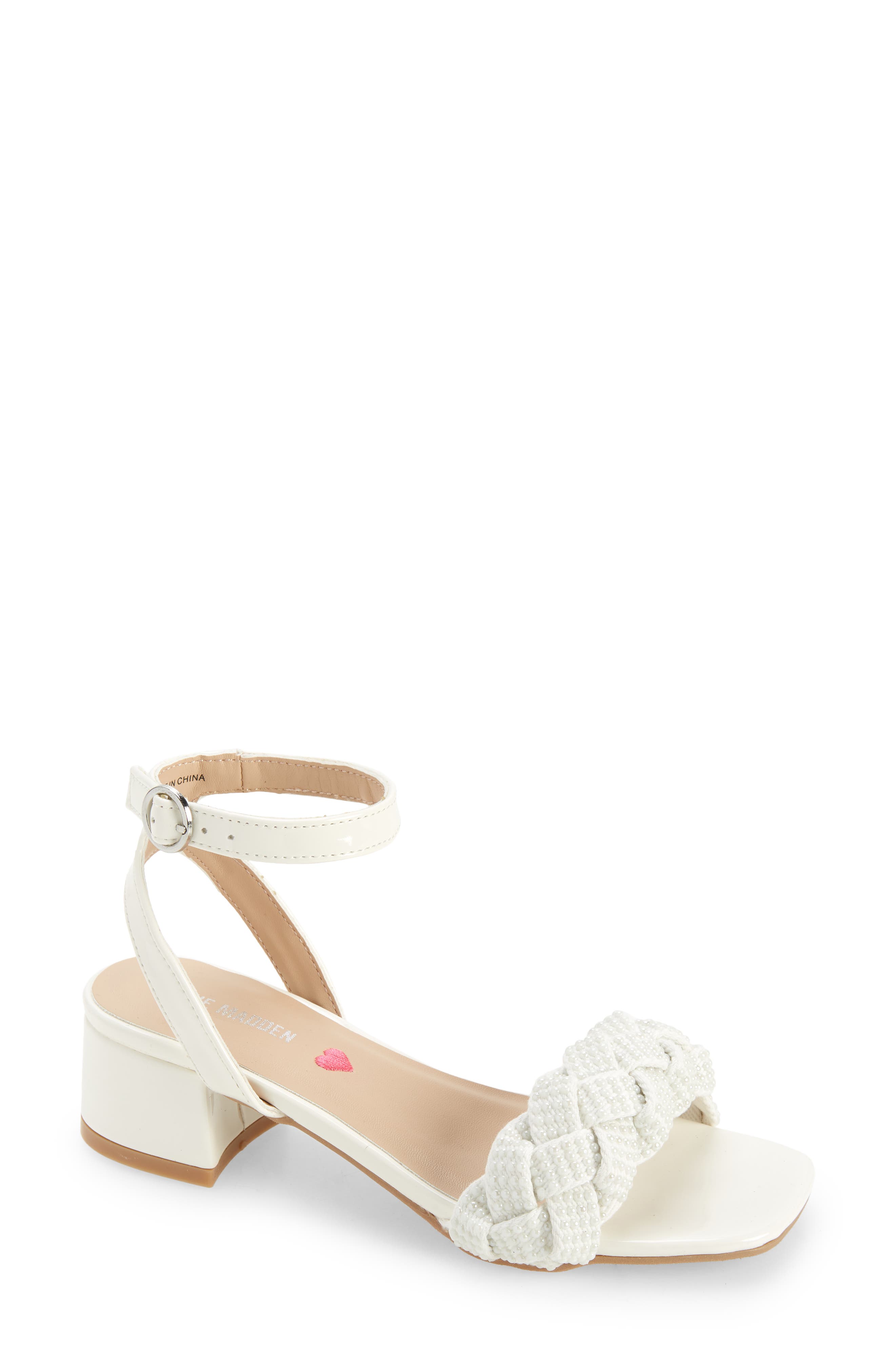 Joppal Braid Sandal, Main, color, WHITE