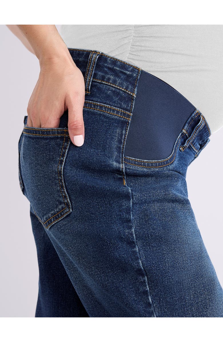 MOTHERHOOD MATERNITY Under the Belly Wide Leg Crop Jeans, Alternate, color, Scion Wash