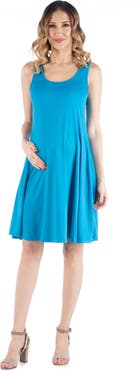 24seven Comfort Apparel Maternity A-Line Slim Fit and Flare Dress