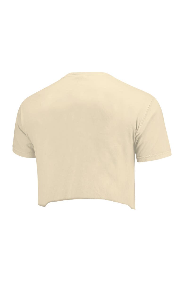 IMAGE ONE Women's Natural LSU Tigers Comfort Colors Baseball Cropped T-Shirt, Alternate, color,