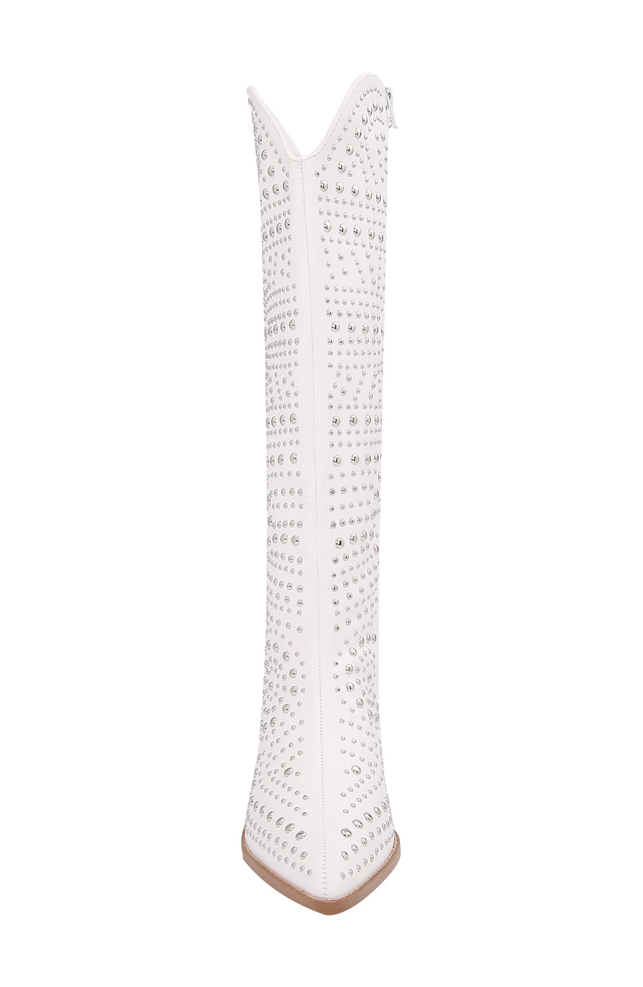 Jesse Studded Western Boot, Alternate, color, WHITE