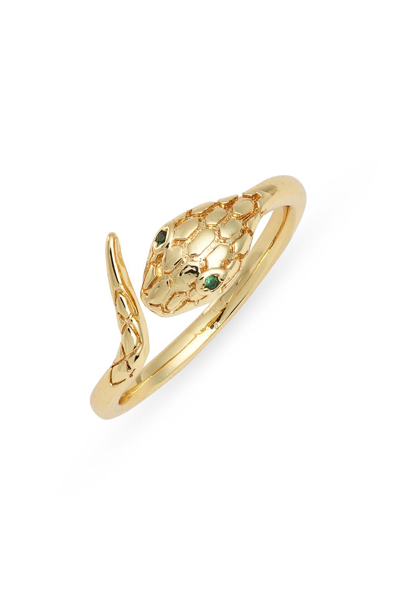 Sahara Snake Cubic Zirconia Ring, Main, color, GOLD