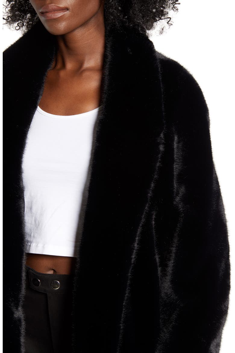 I.AM.GIA. Nya Oversize Faux Fur Jacket, Alternate, color, BLACK