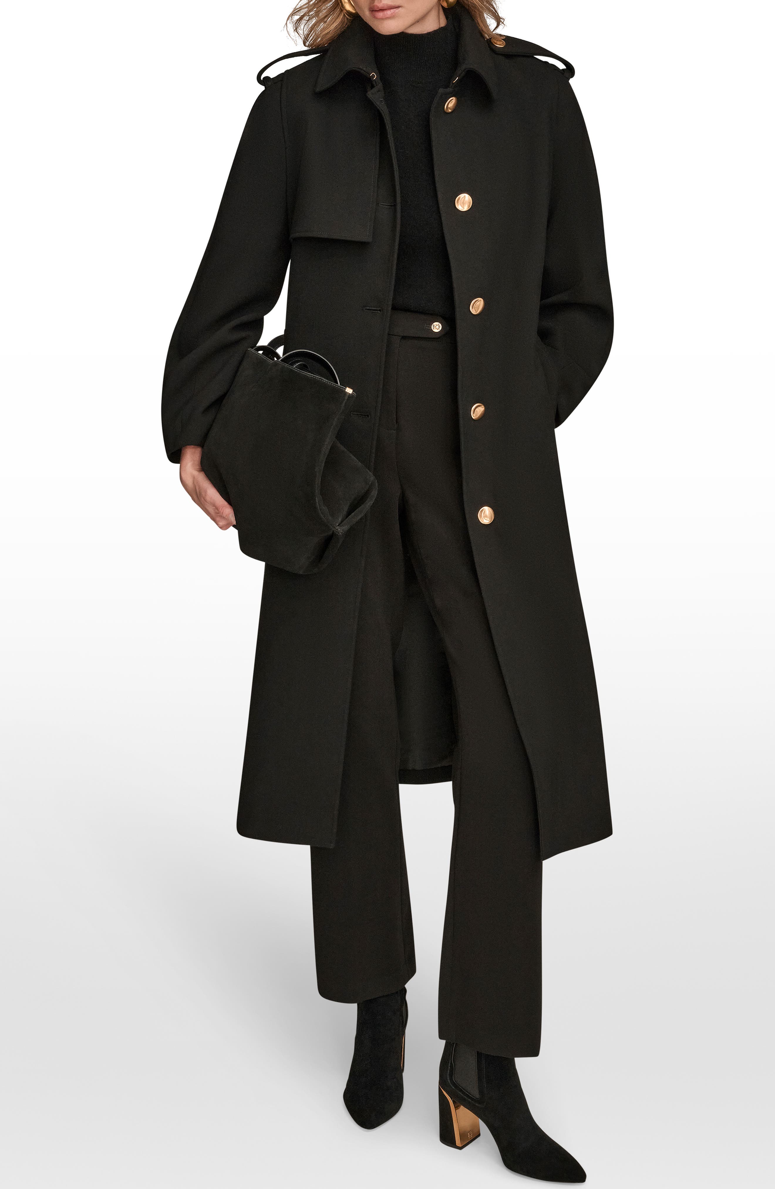 Donna Karan New York Modern Crepe Trench Coat (Women) | Nordstrom