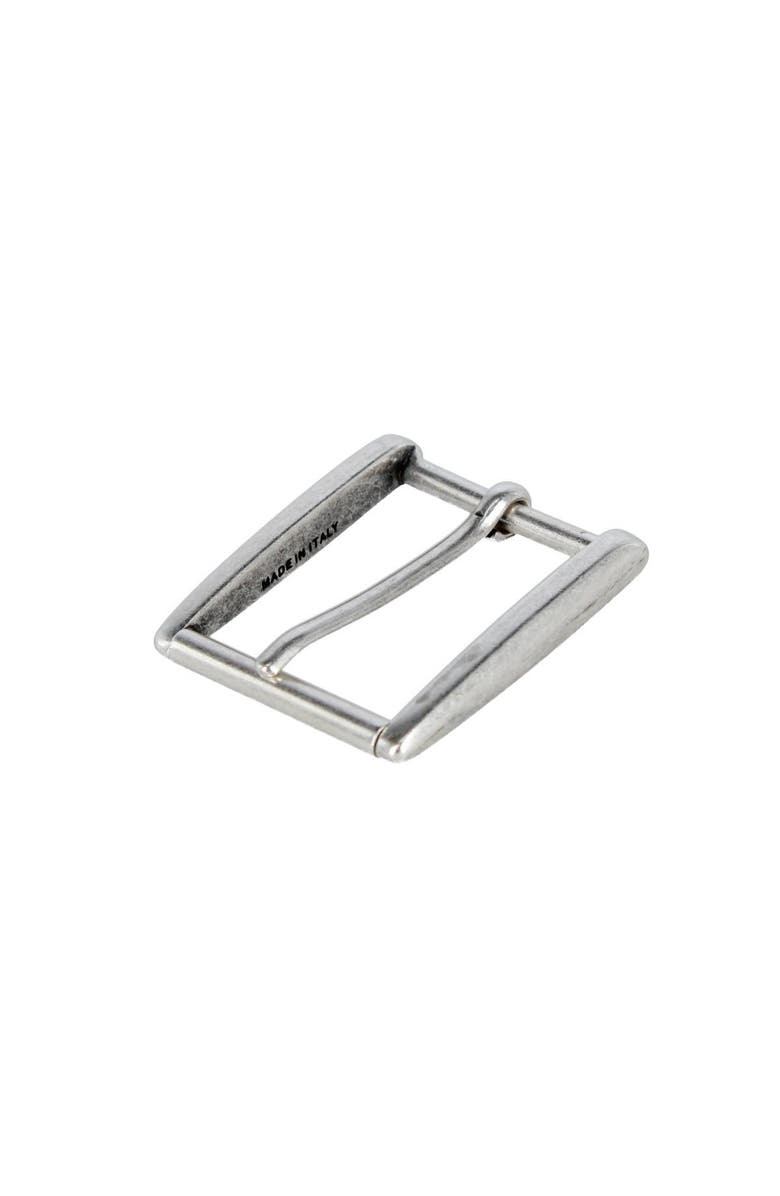 Trafalgar 35mm Rectangular Classic Solid Brass Roller Harness Belt Buckle, Alternate, color, English Silver
