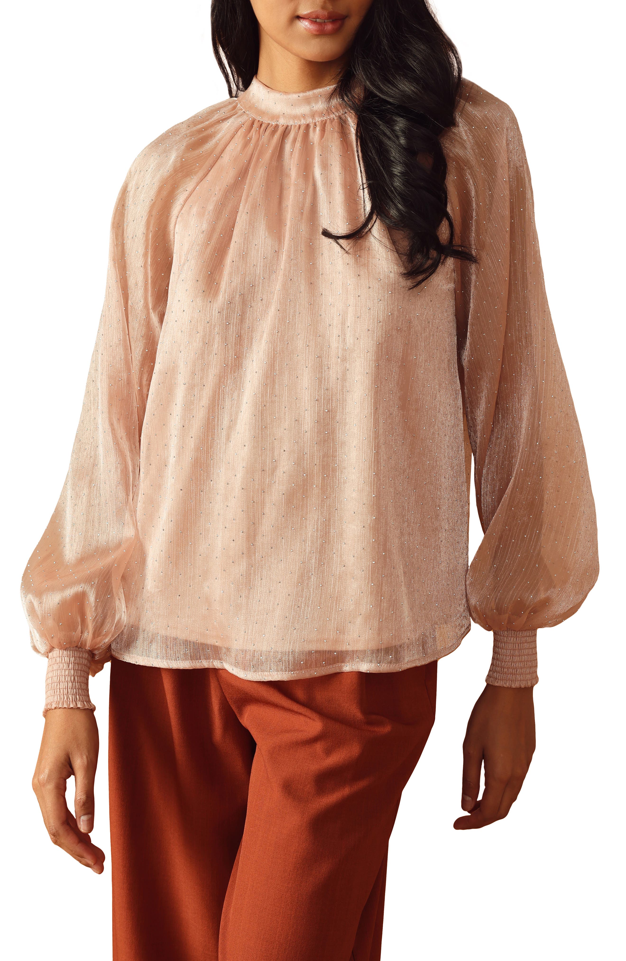 FLYING TOMATO Embellished Long Sleeve Top