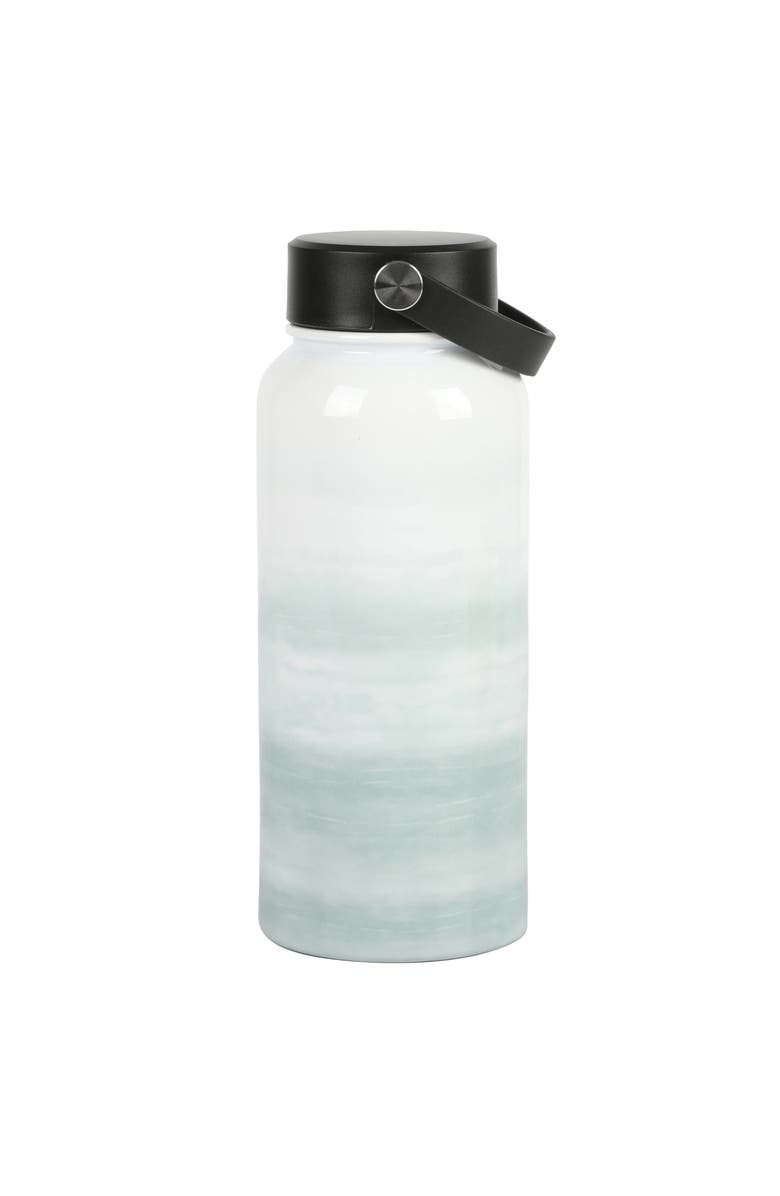 Gibson Home Brampton 30 Ounce Stainless Steel Double Wall Thermal Bottle With Lid, Main, color, Green