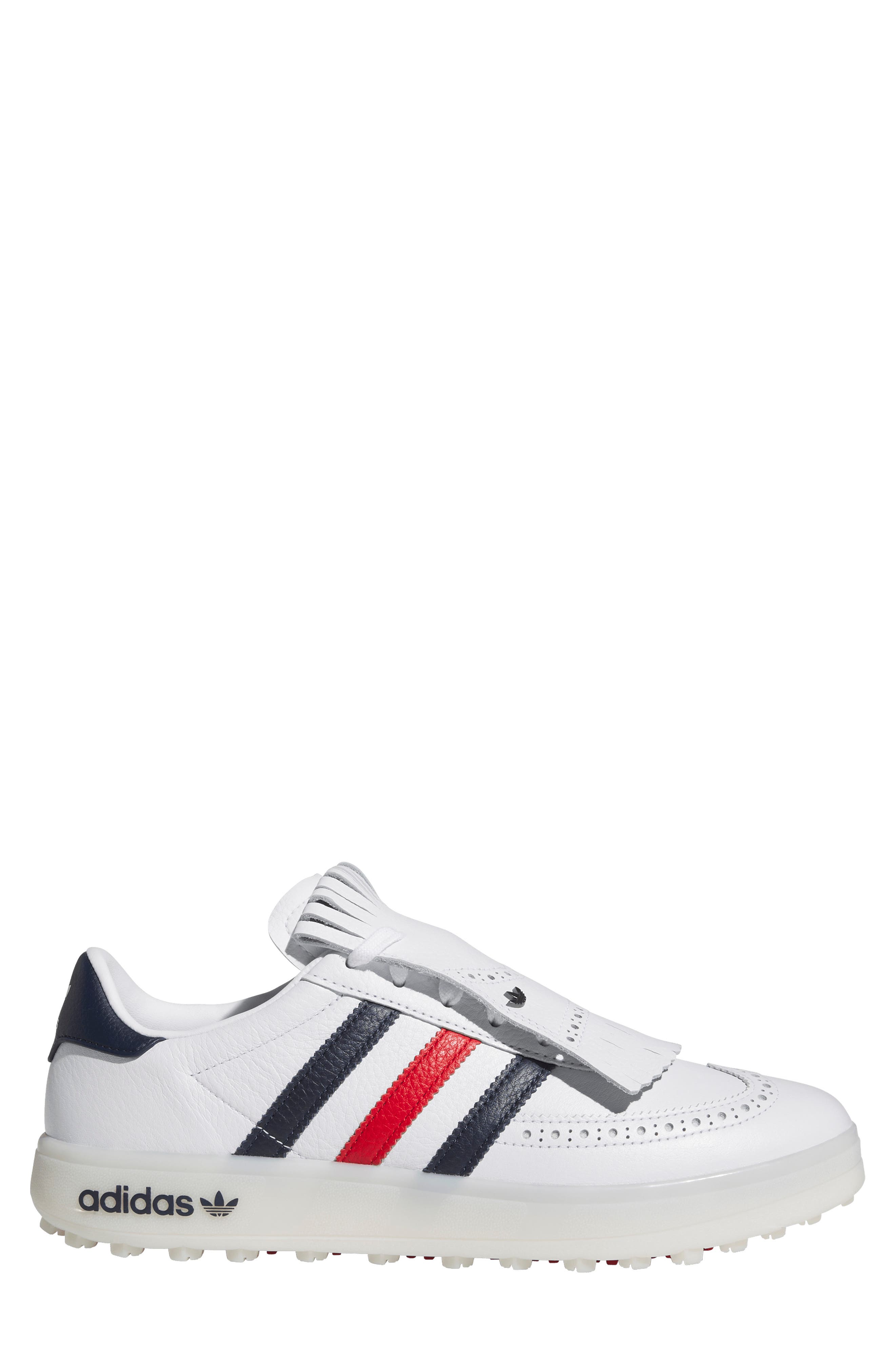 adidas Course Cup Spikeless Golf Sneaker, Alternate, color, White/ Night Indigo/ Scarlet
