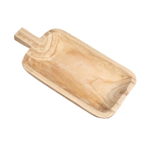 Paulownia Wood Decorative Tray, Natural