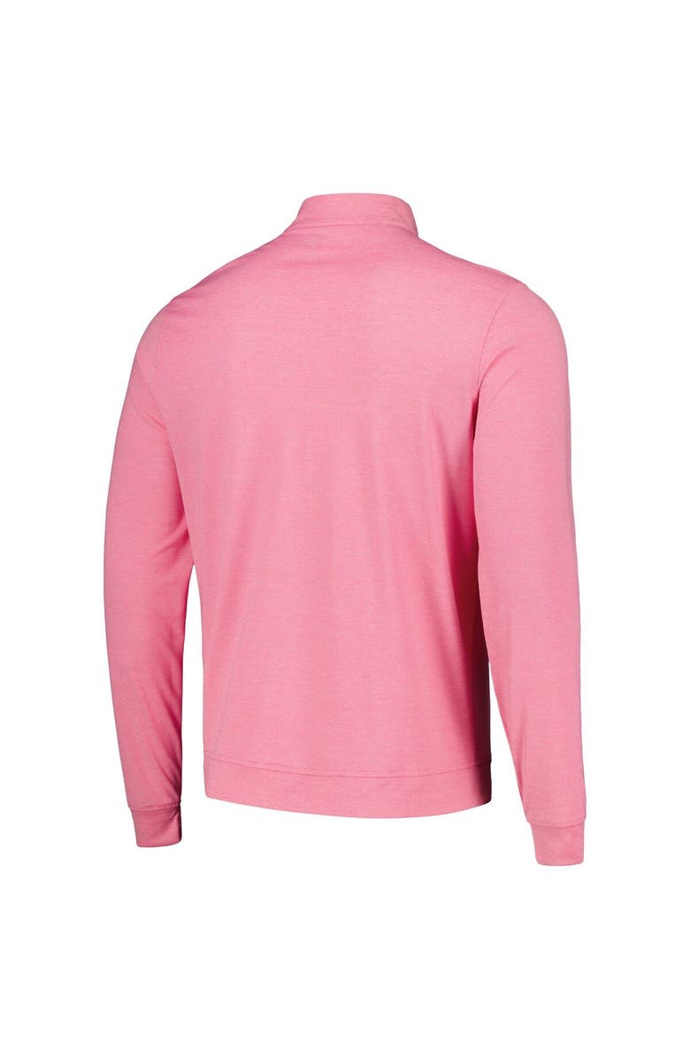 Full Turn Men's Pink Churchill Downs The Butter Stripe Tri-Blend Half-Zip Top, Alternate, color, Pink