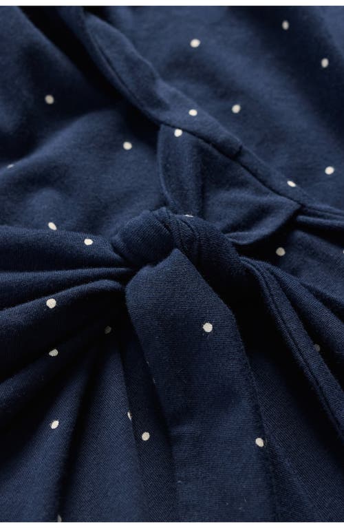 Seasalt Cornwall Fettling Tie Waist Jersey Midi Dress In Dotty Speckle Maritime