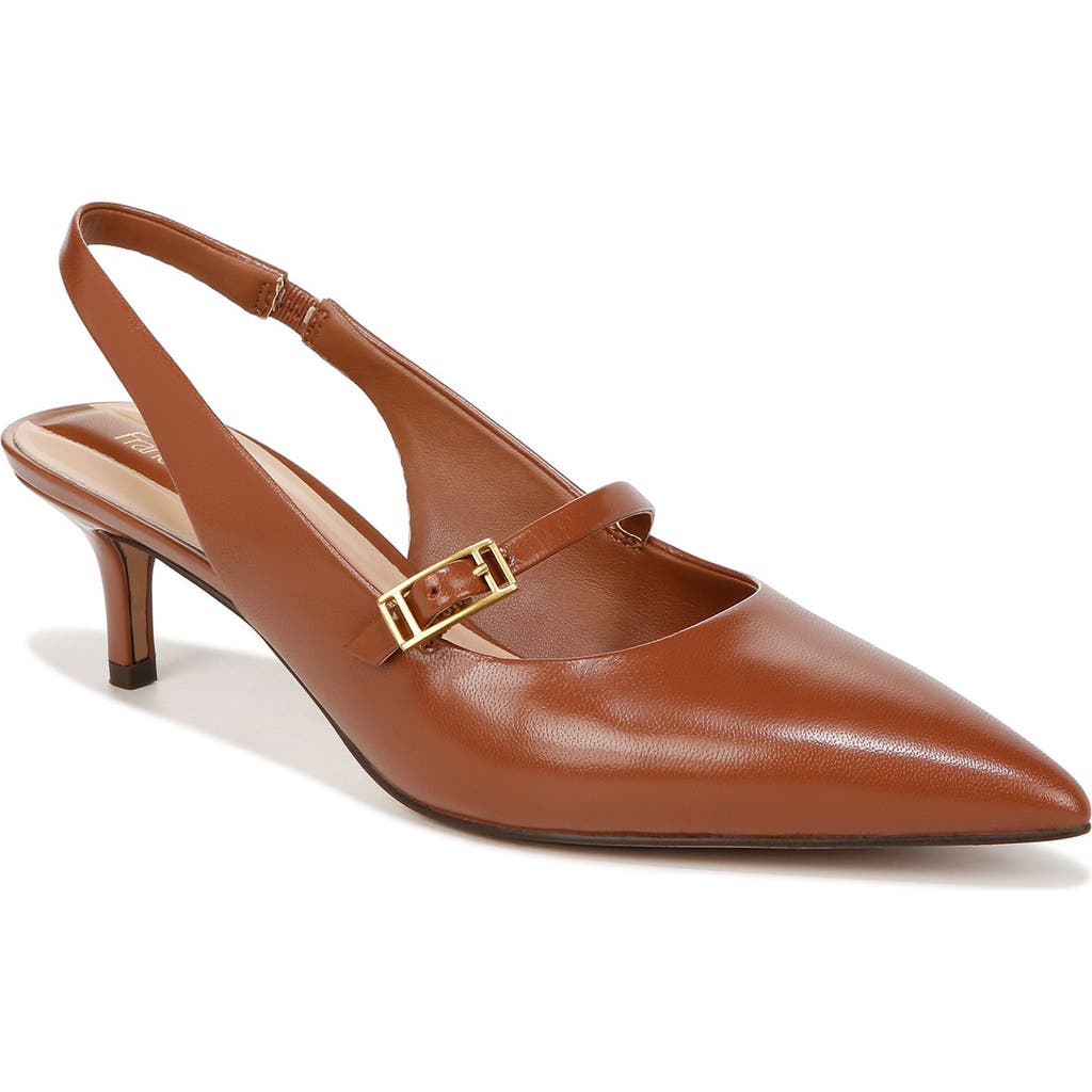 Franco Sarto Khloe Slingback Pointed Toe Pump In Brown