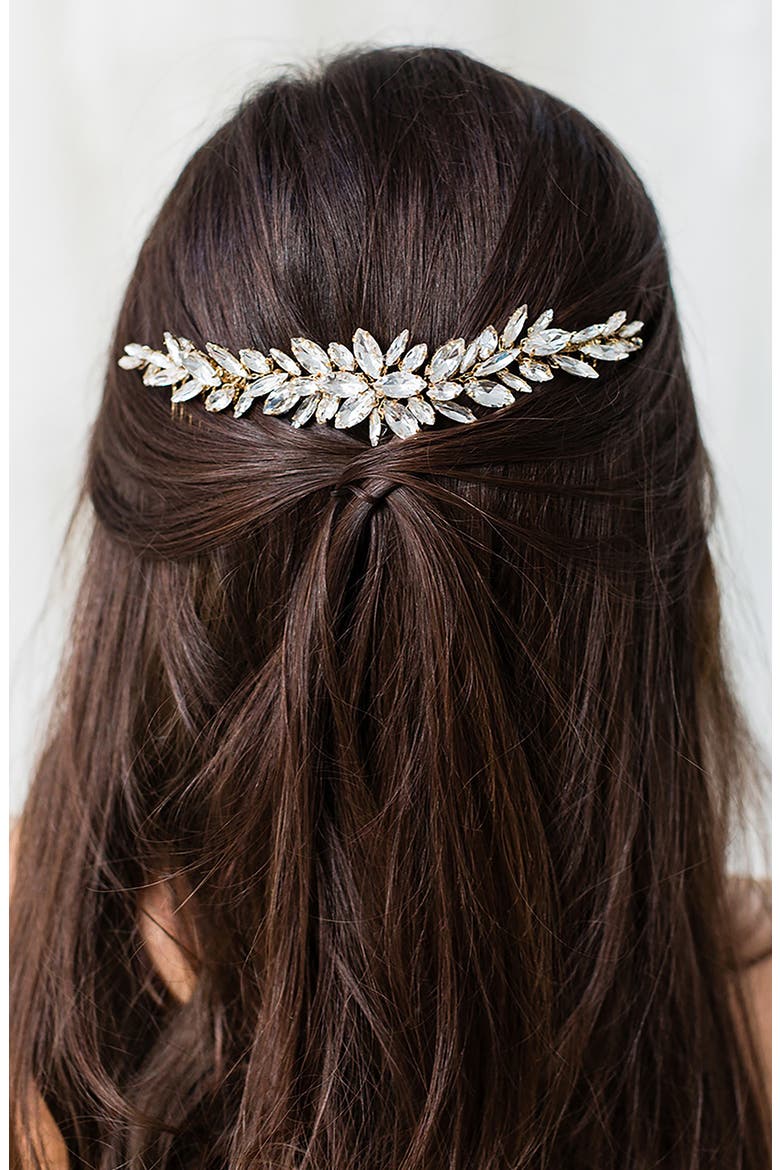 Seona Crystal Halo (Nordstrom Exclusive), Alternate, color, GOLD