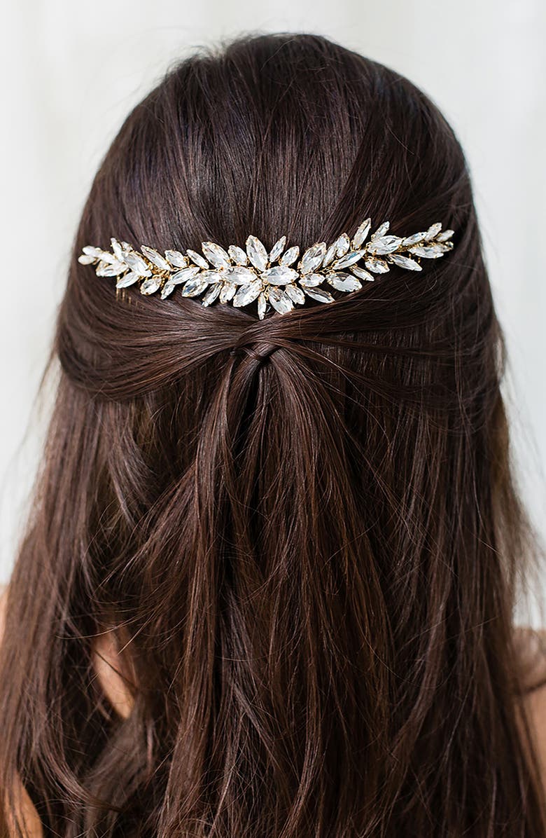 Brides & Hairpins Seona Crystal Halo, Alternate, color, Gold