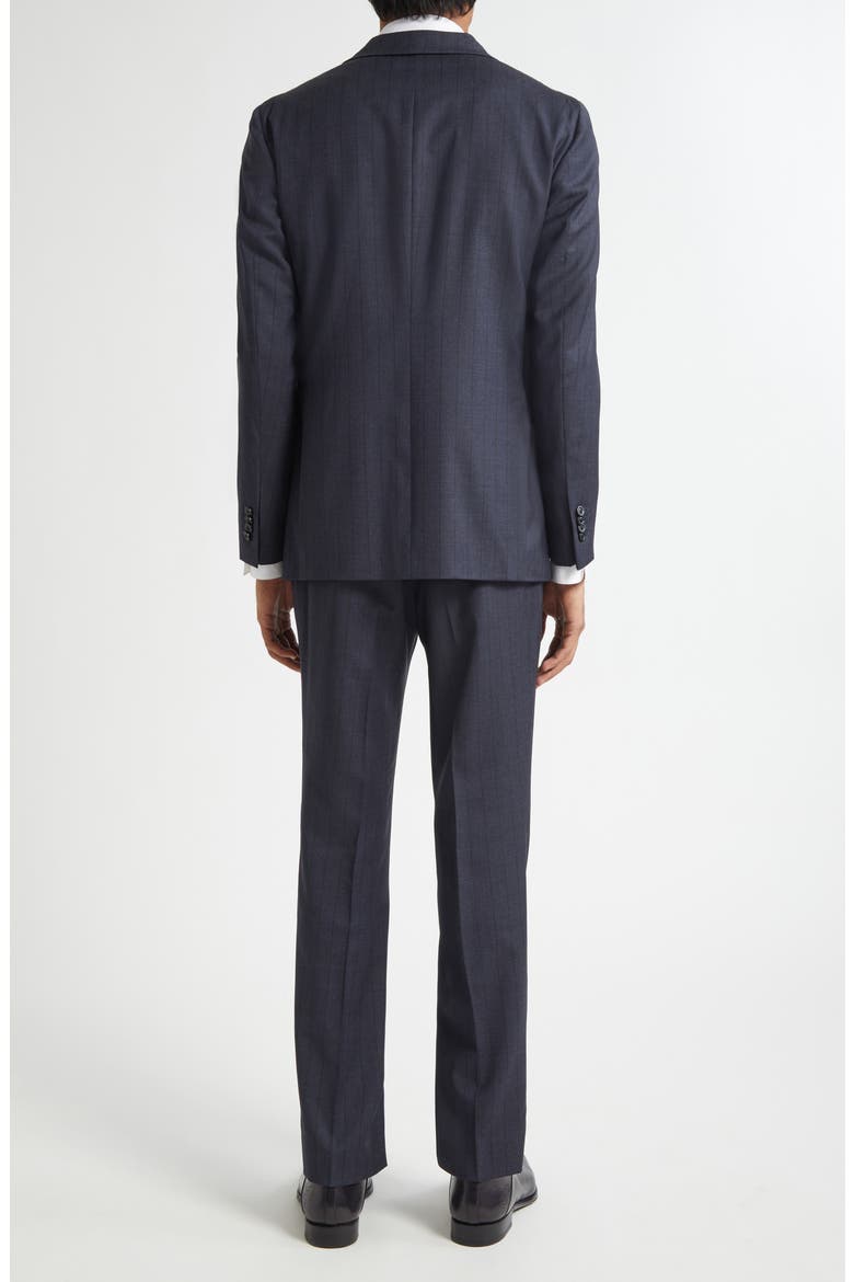 B-Line Pinstripe Virgin Wool Suit, Alternate, color, NAVY