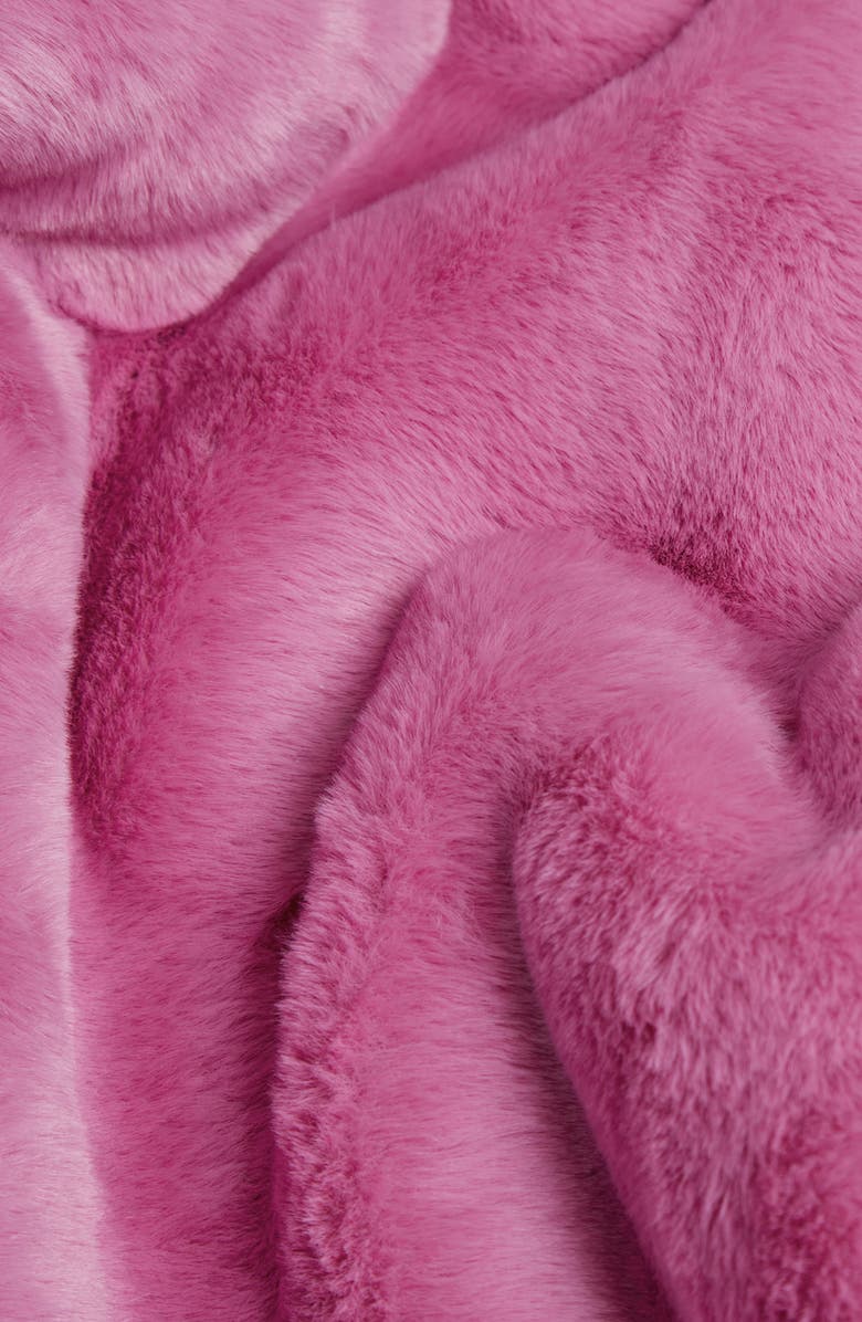 Apparis Jumbo Brady Faux Fur Throw Blanket, Alternate, color, Sugar Pink