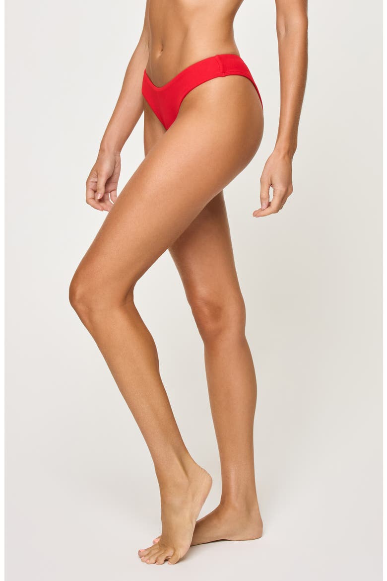 Ribbed Rocky Classic Bikini Bottoms, Alternate, color, FLAME