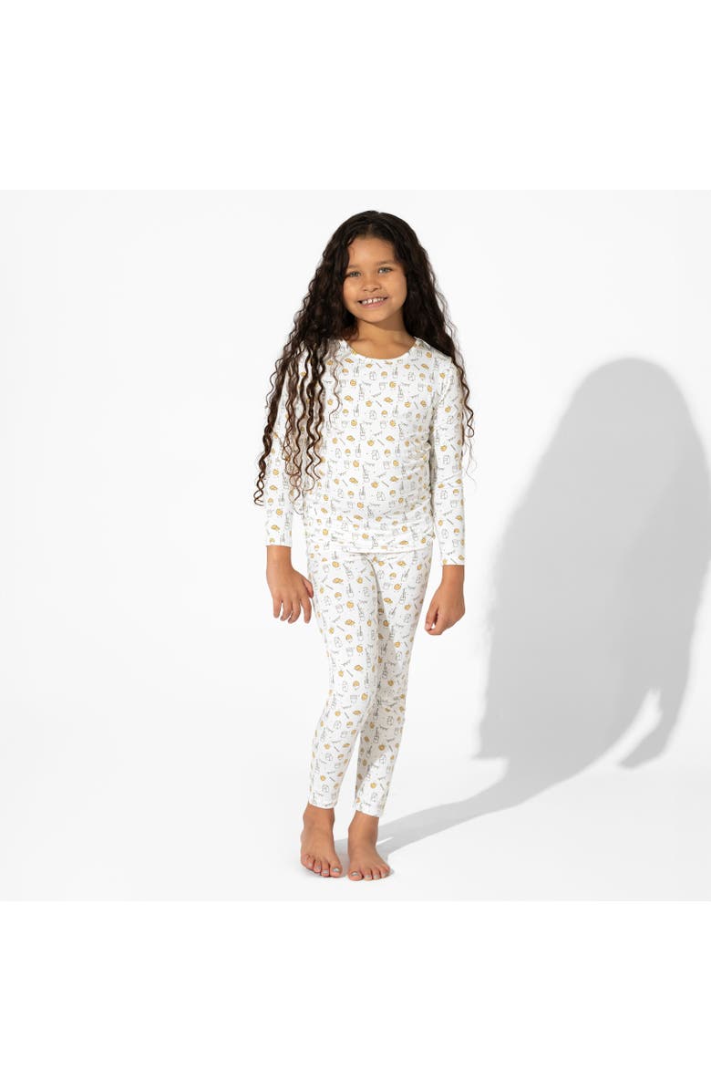 Bellabu Bear Kids' Milk & Cookies Set of 2 Piece Pajamas, Alternate, color, Milk & Cookies